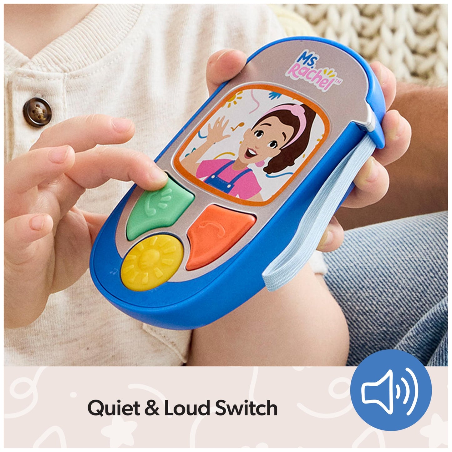 Ms. Rachel Official Electronic Talk with Me Learning Phone with Conversational Phrases, Educational Toys & Toddler Toys for Girls & Boys Ages 1-3+ Ms. Rachel