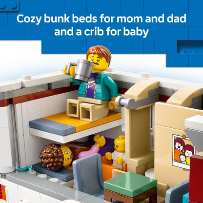 LEGO City Holiday Adventure Camper Van Building Toy Set - Vacation Toy for Kids, Boys and Girls, Ages 6+ - Includes 3 Minifigures and Accessories - Gift Idea for Birthdays and Holidays - 60454