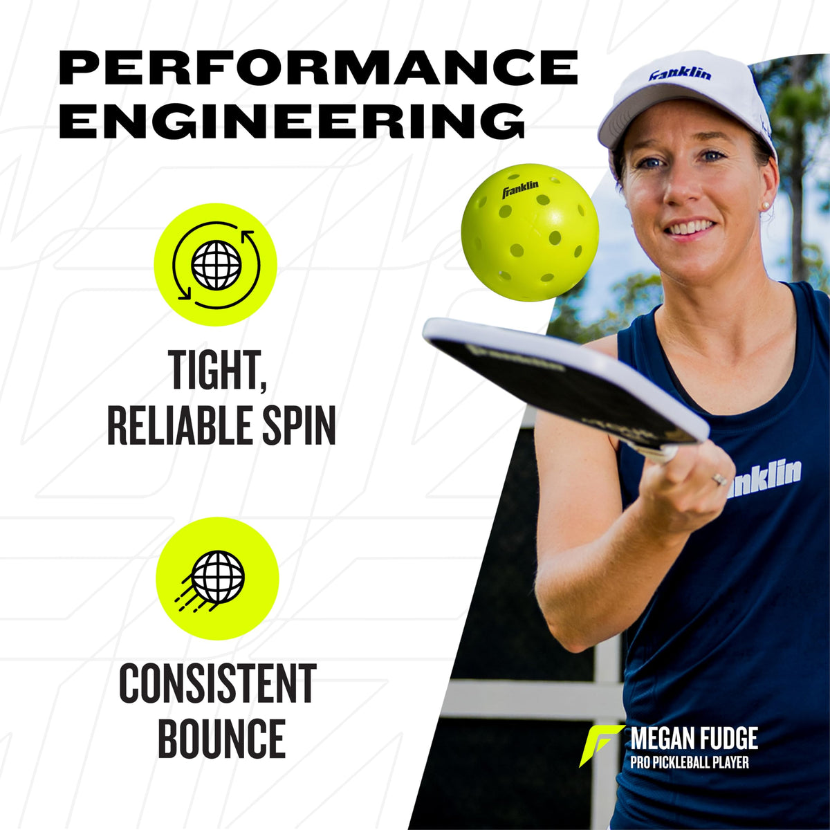 Franklin Sports X-40 Pickleballs - Official Ball of USA Pickleball, APP Tour, US Open - Suitable for Outdoor Courts - Regulation Size, Tournament Grade - 50 Pack - Optic