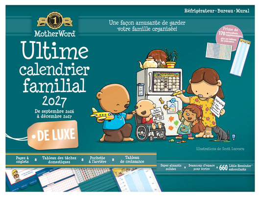 2027 MotherWord Deluxe Ultimate Family Calendar, 18" x 13.5" (MWFFT12827)