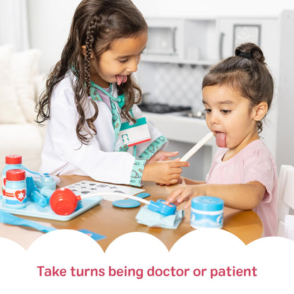 Melissa & Doug Get Well Doctor Kit, 25-Piece Toddler Doctor Play Set, Realistic Pretend Play Toys & Accessories, Preschool Toys for Girls & Boys Ages 3+ Melissa & Doug