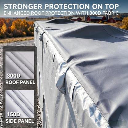 FRUNO Oxford Fabric Class C RV Cover Fits 23'-26' Waterproof Rip-Resistant Anti-UV Motorhome Camper Cover for Winter Snow with Jack Cover 4 Tire Covers and Gutter Covers 🍁 All In One Marketplace Canada
