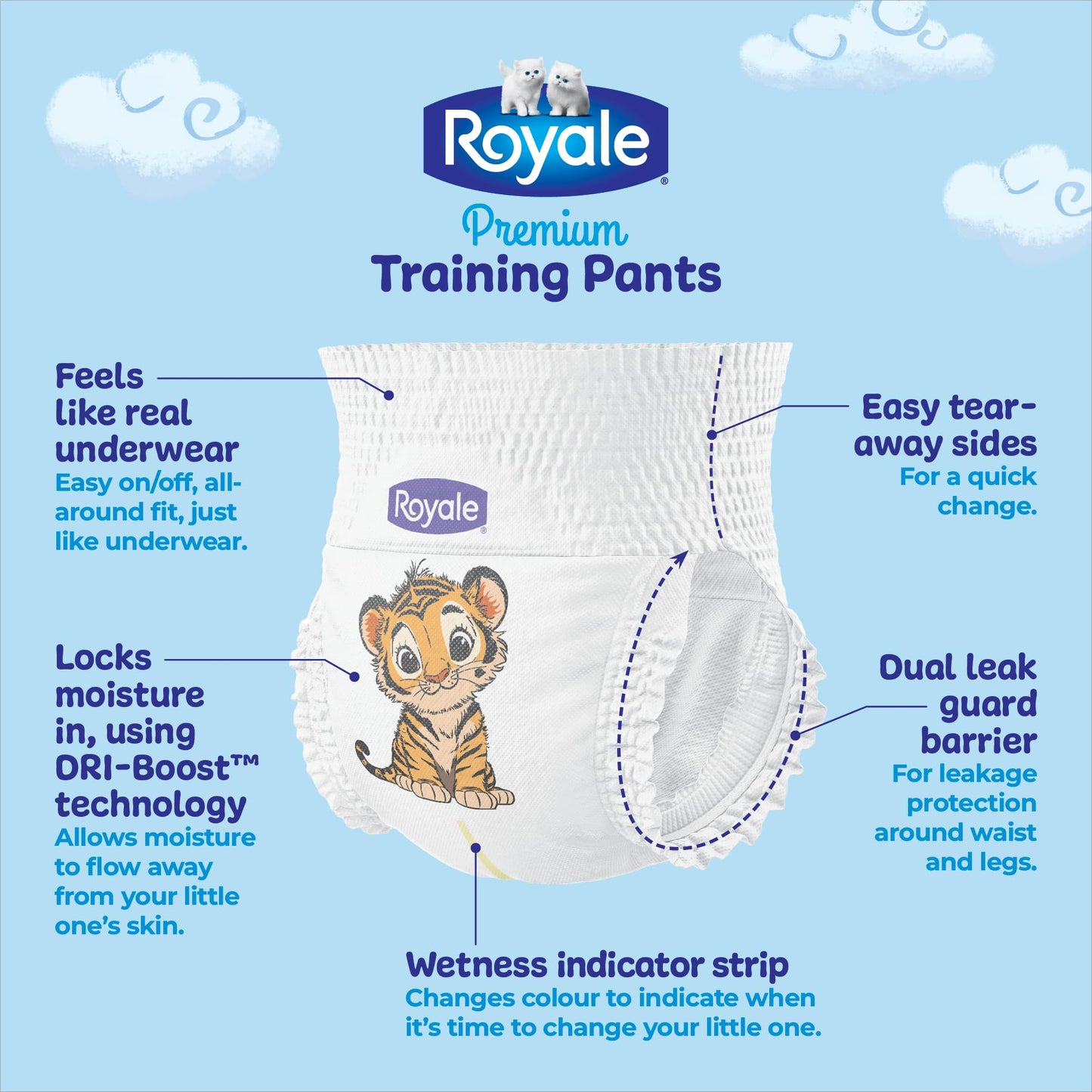 Royale Premium Training Pants, Size Large, 3T-4T (32 to 40 lbs), 99 Count, Disposable Training Pants (Packaging may vary) 🍁 All In One Marketplace Canada