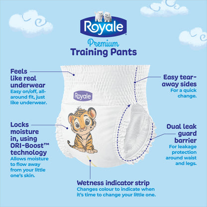 Royale Premium Training Pants, Size Large, 3T-4T (32 to 40 lbs), 99 Count, Disposable Training Pants (Packaging may vary) 🍁 All In One Marketplace Canada
