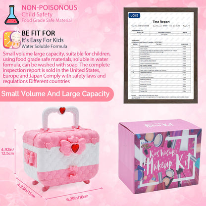 Kids Makeup Kit for Girl - Little Girls Makeup Set, Girls Makeup Kit for Kids, Pretend Play Makeup Vanities for Toddlers Children Princess, Christmas Birthday Gifts Toddler Toys Age 3 4 5 6 7 8 9 10 🍁 All In One Marketplace Canada