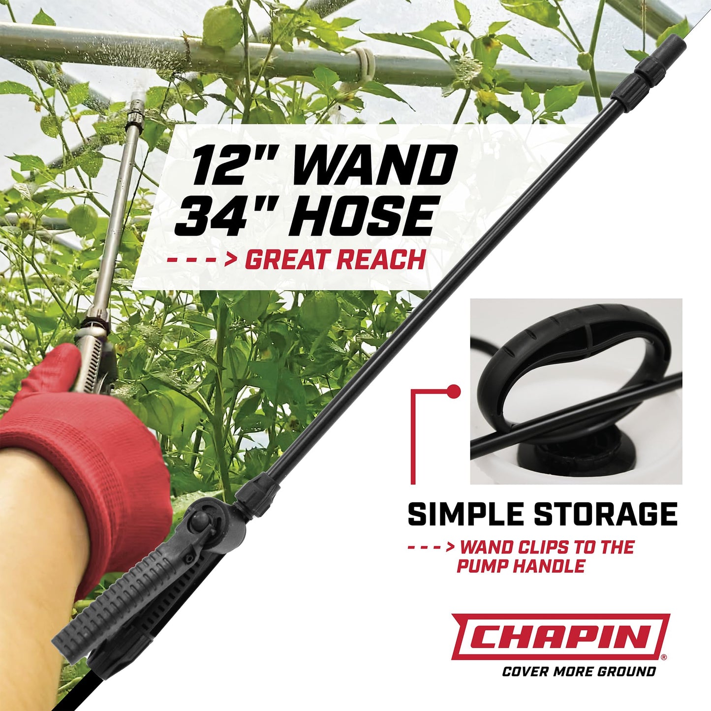 Chapin 22000 Pump Sprayer, 1G (4.5L), Lawn & Garden, Translucent Poly Tank, Funnel-Top, SureSpray, Anti-Clog Filter, Adjustable Cone Nozzle, 34" Hose, Fertilizer, Weed & Pest Applications, 2 Pack