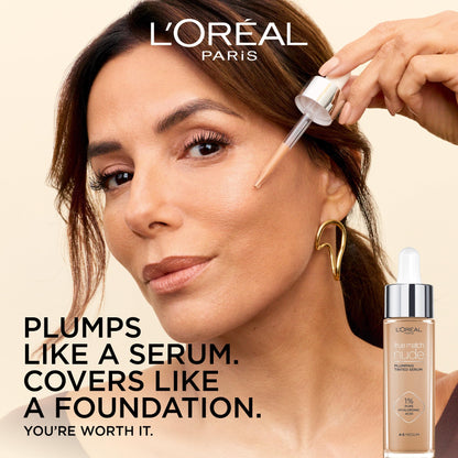 L’Oréal Paris True Match Nude Hyaluronic Foundation, Tinted Face Serum Foundation with Hyaluronic Acid for Lightweight Coverage and Instant Hydration, Radiant Finish - Medium, 30 mL 🍁 All In One Marketplace Canada