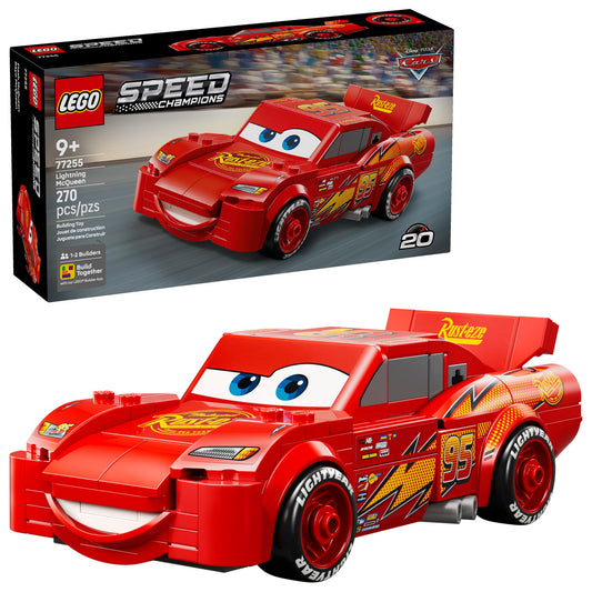 LEGO Speed Champions Lightning McQueen Toy - Disney Pixar Cars Building Blocks for Kids, Boys & Girls, Ages 9+ - Pretend Play Race Car & Bedroom Shelf Display - 77255 - Available at All In One Marketplace Canada