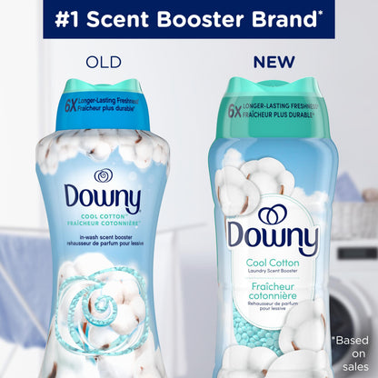 Downy In-Wash Laundry Scent Booster Beads, Cool Cotton, 24 oz Downy