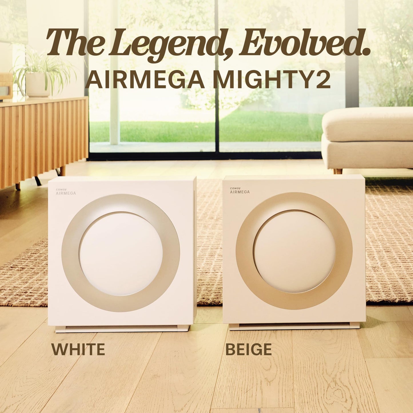 COWAY Airmega Mighty2 Air Purifier, Next Gen of AP-1512HH, for Large Room & Home Cleans up to 1,800 ft², IEST certified HEPA and Active Carbon for Allergies, Smoke, Dust, Pets & Mold, AP-1512N(W) 🍁 All In One Marketplace Canada