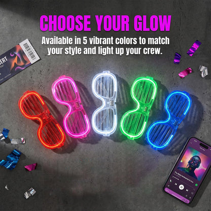 10 Pack LED Glasses Neon Glow in The Dark Party Supplies 5 Colors, Party Glasses for Neon Glow, Birthday, Christmas 🍁 All In One Marketplace Canada