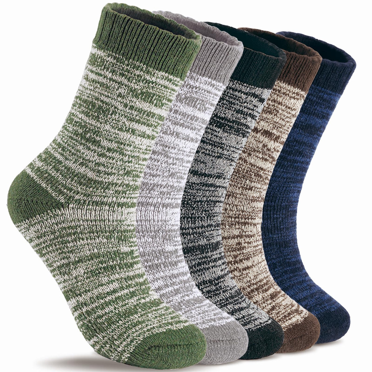 YUVFEHY 5 Pairs Merino Wool Socks for Men Extra Thick for Winter Hiking 🍁 All In One Marketplace Canada