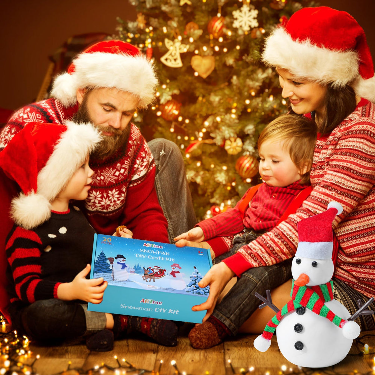 ARTPAR 20 Pk Clay Snowman Kit,Christmas Stocking Stuffers Craft for Kids 🍁 All In One Marketplace Canada