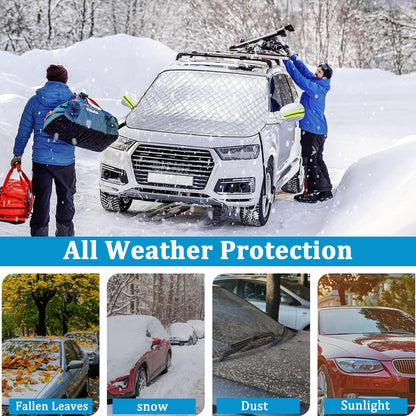 Car Windshield Snow Cover for Ice and Snow 80 * 51 inch Large Winter Frost Guard Thickness Ice Snow Protector Covers with Side Mirrors Covers Waterproof Windproof Dust Cover in All Weather XL 🍁 All In One Marketplace Canada