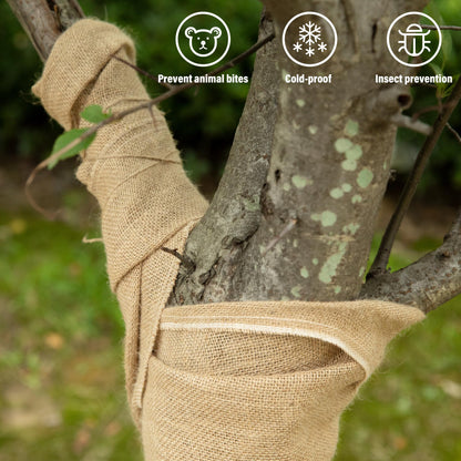 15.7''x19.7ft Natural Burlap Tree Wrap Rolls, Fabric Tree Trunk Protector 🍁 All In One Marketplace Canada
