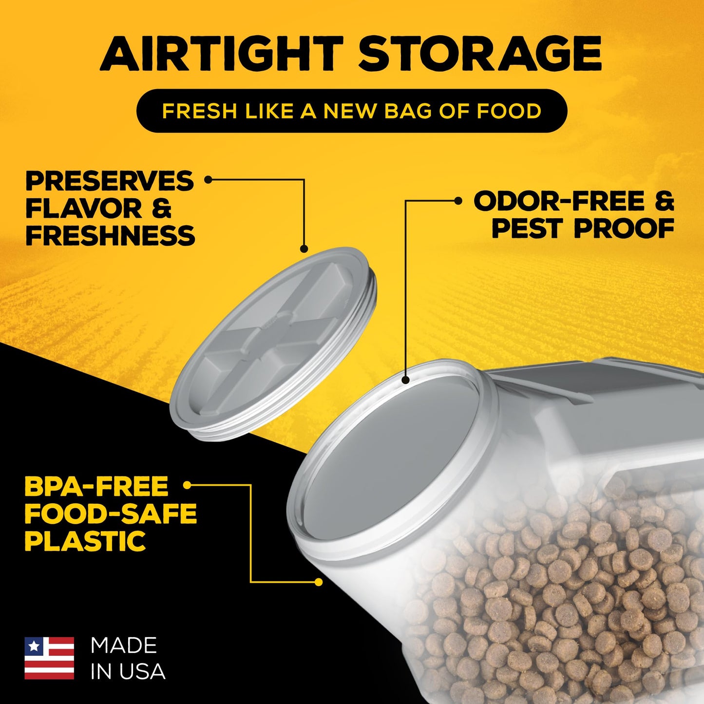 Gamma2 Vittles Vault Dog Food Storage Container (Durable, Food Safe, BPA Free Storage, Made in the USA with Recycled Materials)Holds up to 35 pounds 🍁 All In One Marketplace Canada Gamma2