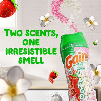 Gain Tango 2-in-1 Laundry Scent Booster Beads, Strawberry and Shea Scent, Laundry Beads with Dual Scents Plus All Day Freshness, 598 Grams