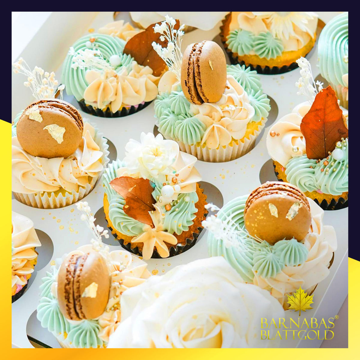 Barnabas Blattgold Edible Gold Leaf 24K - Cake Decorations, Loose Gold Leaf Sheets for Cupcakes - 1.5 inches, Interleaf of 12 🍁 All In One Marketplace Canada