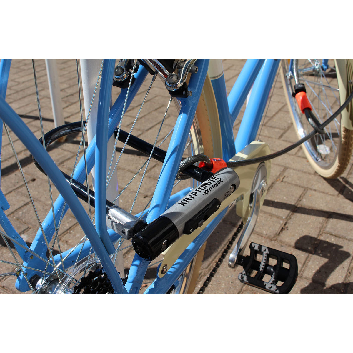 Kryptonite Kryptolok Standard 12.7mm U-Lock Bicycle Lock with FlexFrame-U Bracket & KryptoFlex 410 10mm Looped Bike Security Cable