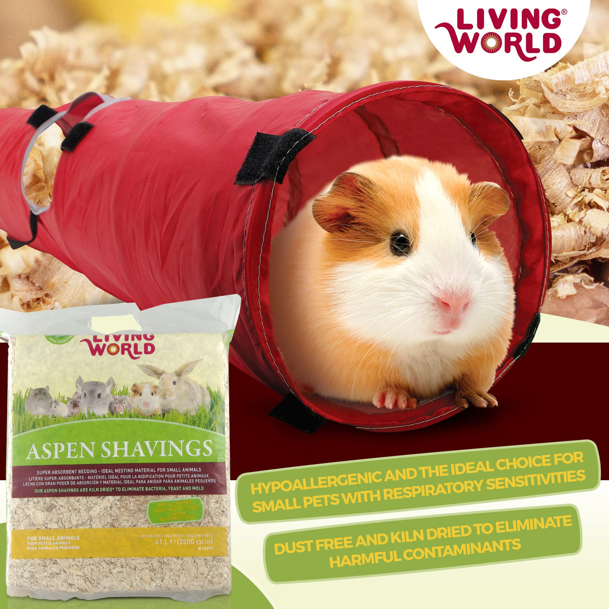 Living World Aspen Shavings - 41 L (2500 cu in)