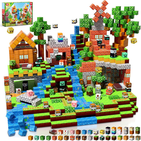 300 PCS Magnetic Blocks Jumbo Forest Castle - Cute Fun Magnetic Building Blocks,Magnet Cubes Stacking Magnet Kids Sensory Toy for Kids 3-5 6-7 8-12 Boys Girls Christmas Birthday Sensory Stacking Toys 🍁 All In One Marketplace Canada