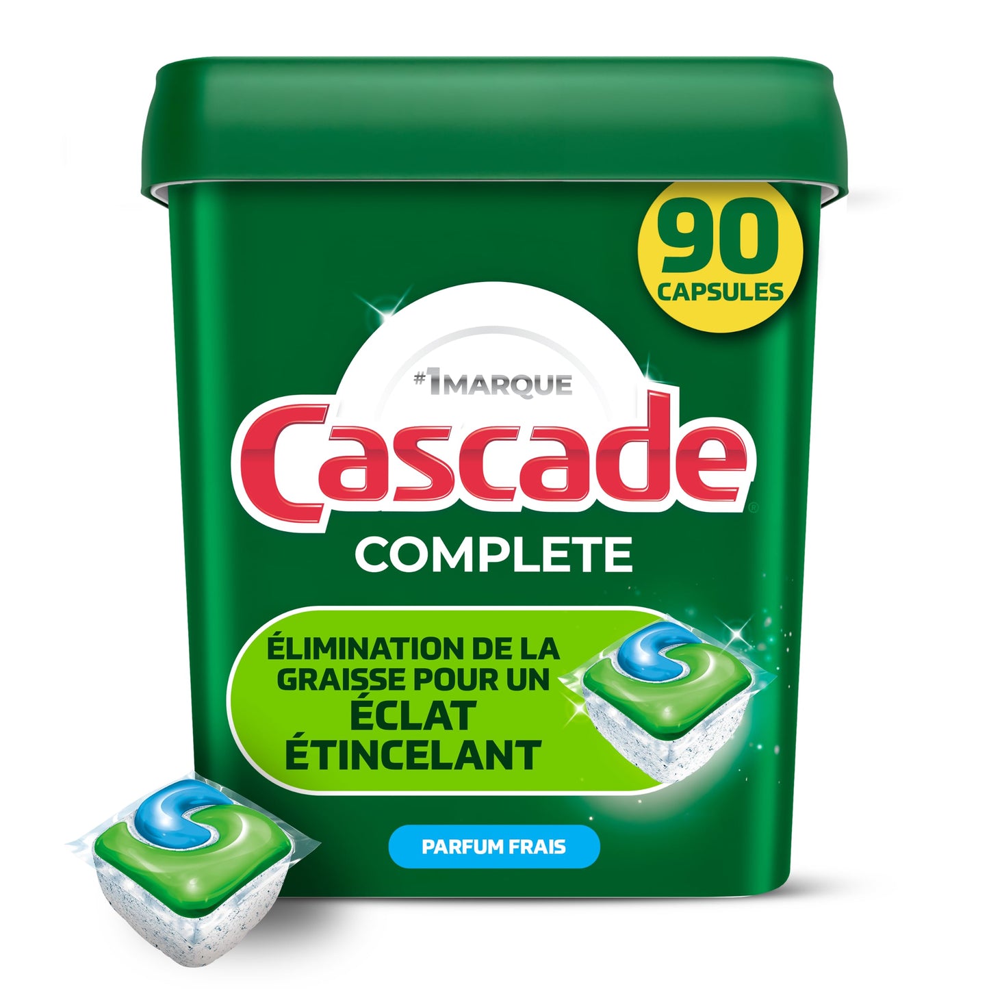 Cascade Complete Dishwasher Detergent Pods, Dish Detergent Soap, Fresh Scent, 90 Count