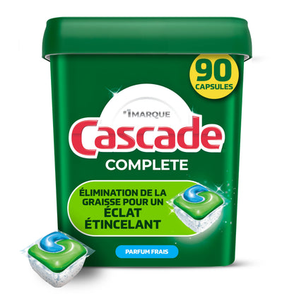 Cascade Complete Dishwasher Detergent Pods, Dish Detergent Soap, Fresh Scent, 90 Count