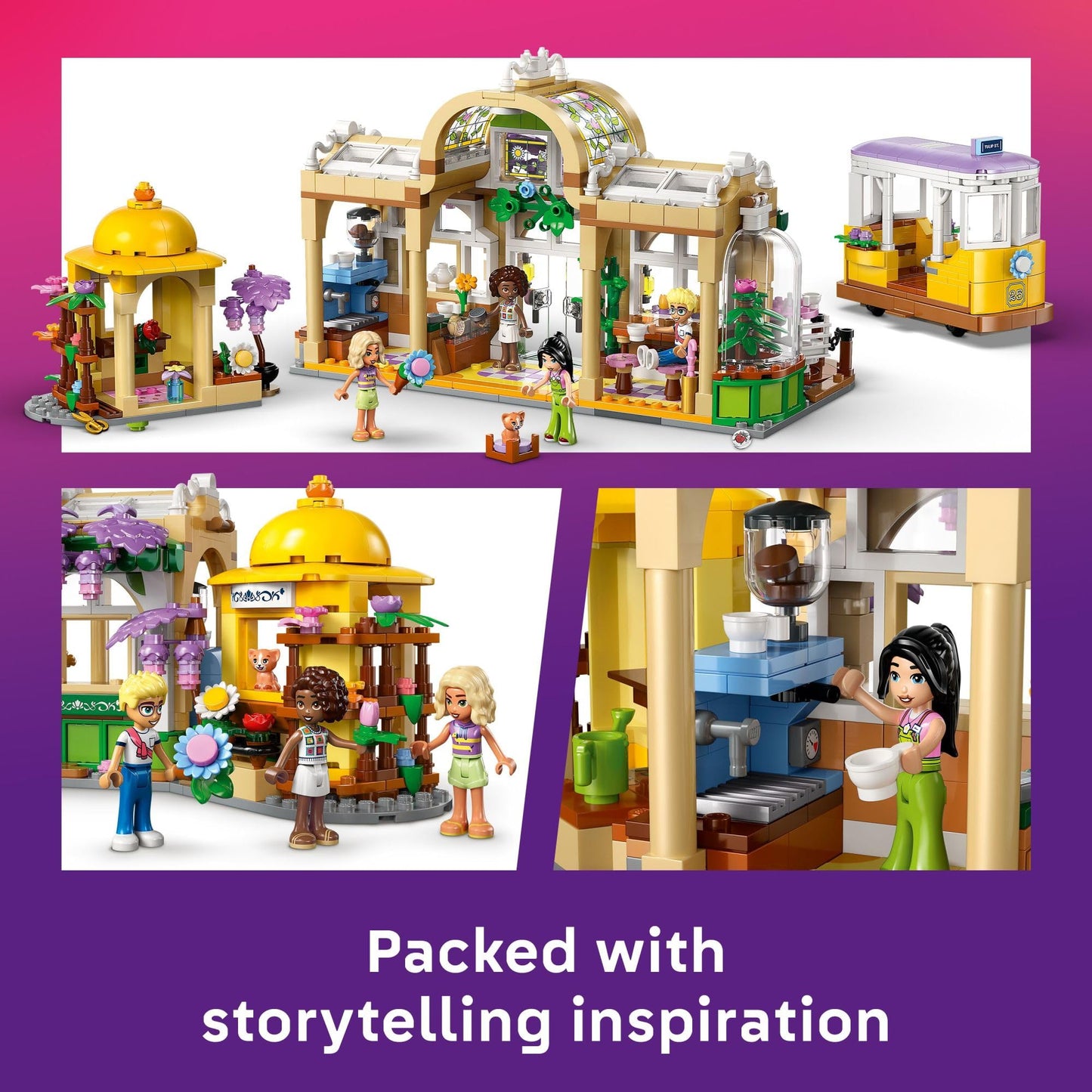 LEGO Friends Plant Café & Flower Shop Pretend Play Building Toy - Playset with 4 Minidolls and Cat Toy for Creative Storytelling - Birthday Gift Idea for Girls and Boys, Ages 9 and Up - 42671 🍁 All In One Marketplace Canada