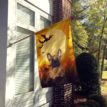 Caroline's Treasures BB4279CHF Halloween French Bulldog Brown Canvas House Size Flag, Large, Multicolor