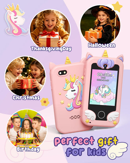 UCIDCI Kids Smart Phone Toys for Girls Ages 3-7 with Dual Camera - Kids Phone with Learning Games, Travel Toys with MP3 Music Player for Christmas, Birthday Gifts for 3 4 5 6 7 Year Old Boys 🍁 All In One Marketplace Canada