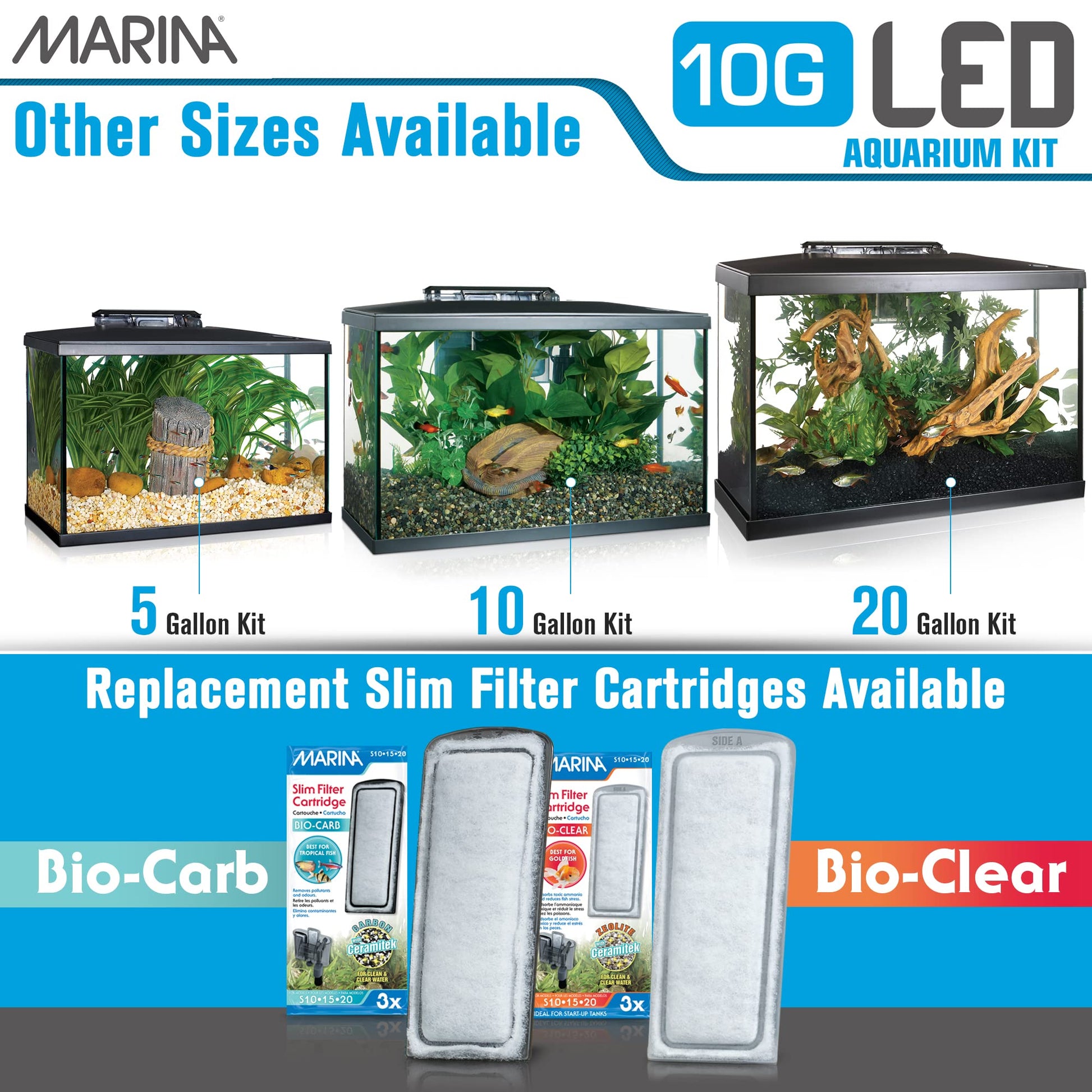 Marina LED Aquarium Kit, 10 Gallon, (15256A1) 🍁 All In One Marketplace Canada Marina