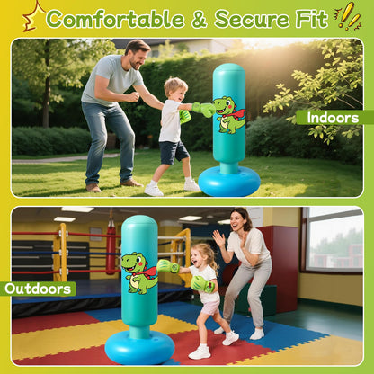 Qoosea Punching Bag for Kids 48in Dinosaur Toys Boxing Bag Set with Gloves 🍁 All In One Marketplace Canada