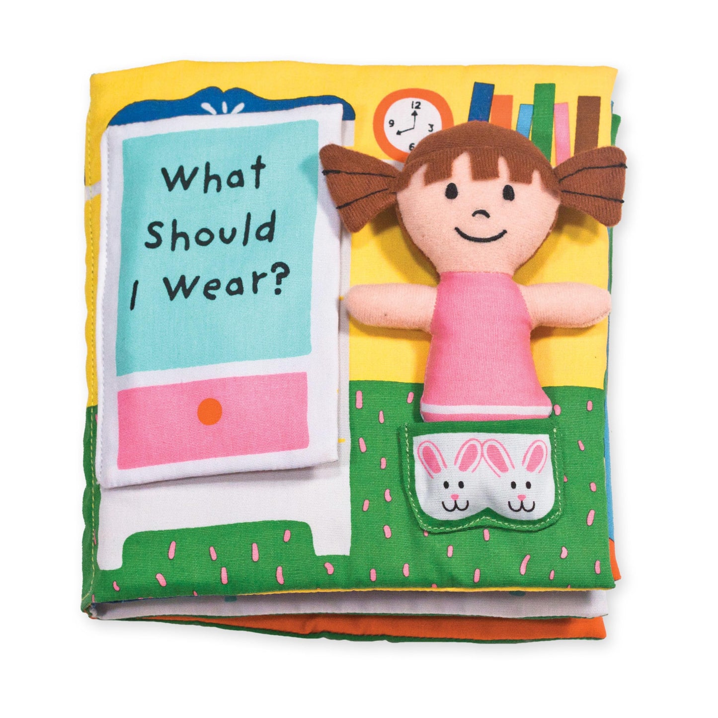 Melissa & Doug Soft Activity Baby Book - What Should I Wear?Sensory Toys for Toddlers, Travel Toys for Toddlers, Dress Up Doll for Babies and Melissa & Doug
