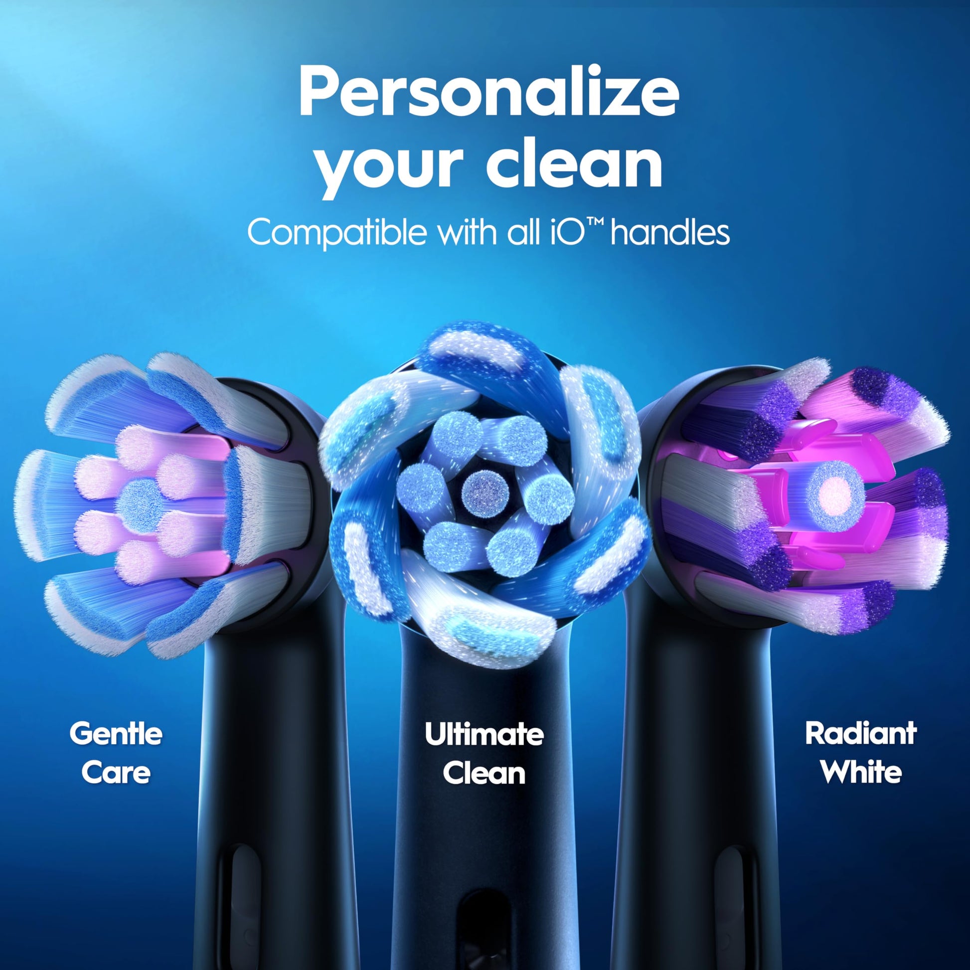 Oral-B iO Series 3 Limited Electric Toothbrush with (2) Brush Heads, Rechargeable, Icy Blue Oral-B