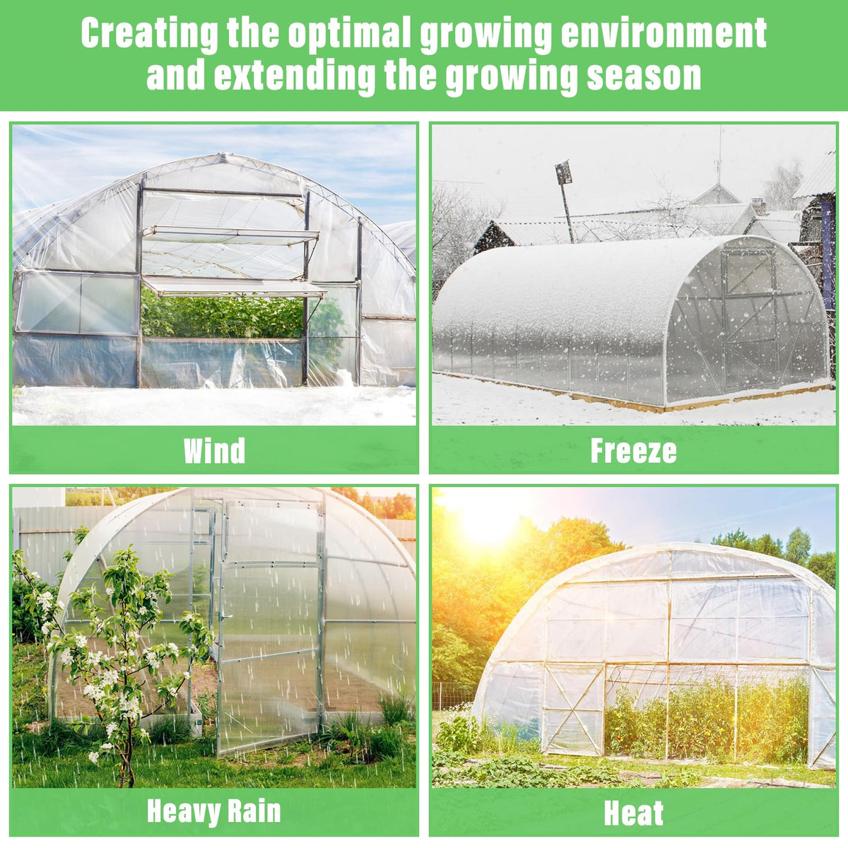 Legigo 10 X 30 Ft Clear Greenhouse Plastic, Plant Covers Freeze Protection 🍁 All In One Marketplace Canada
