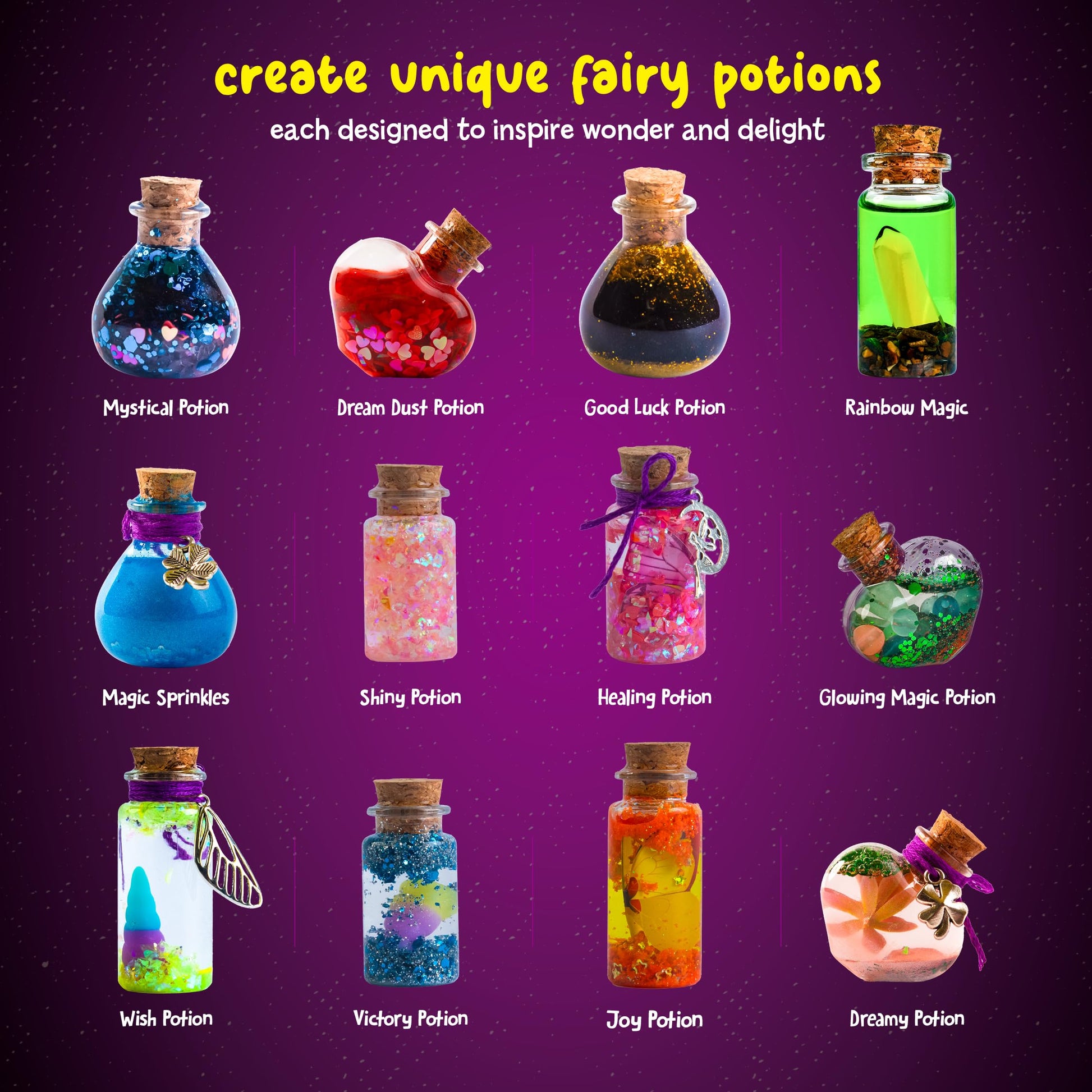 Dan&Darci Magic Fairy Potion Kit for Boys - Birthday Gifts for Girls - Gift Ideas for Girls Ages 6, 7, 8, 9, 10 - Toys 8-10, 7-8 - Arts & Crafts for Boys 6-8