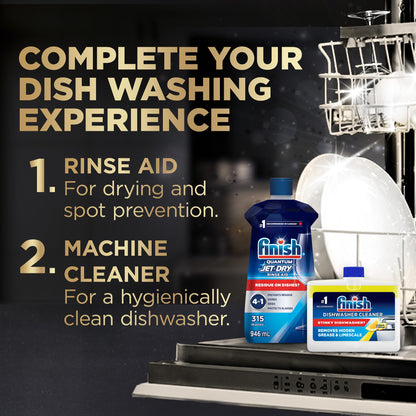 Finish Quantum UltraMax Dishwasher Detergent Pods, Lemon, 60 Tabs Finish
