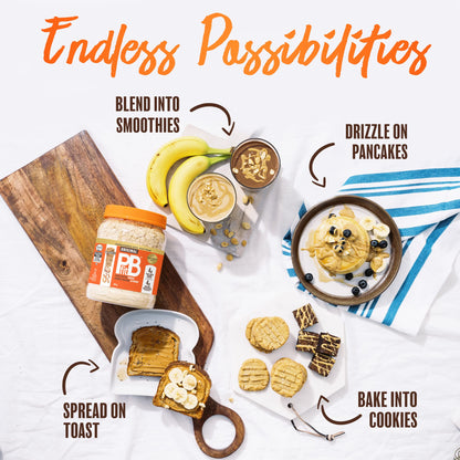 PBfit Powdered Peanut Butter - 87% Less Fat, 4g Protein Per Serving, Gluten Free - 850g (30 oz)