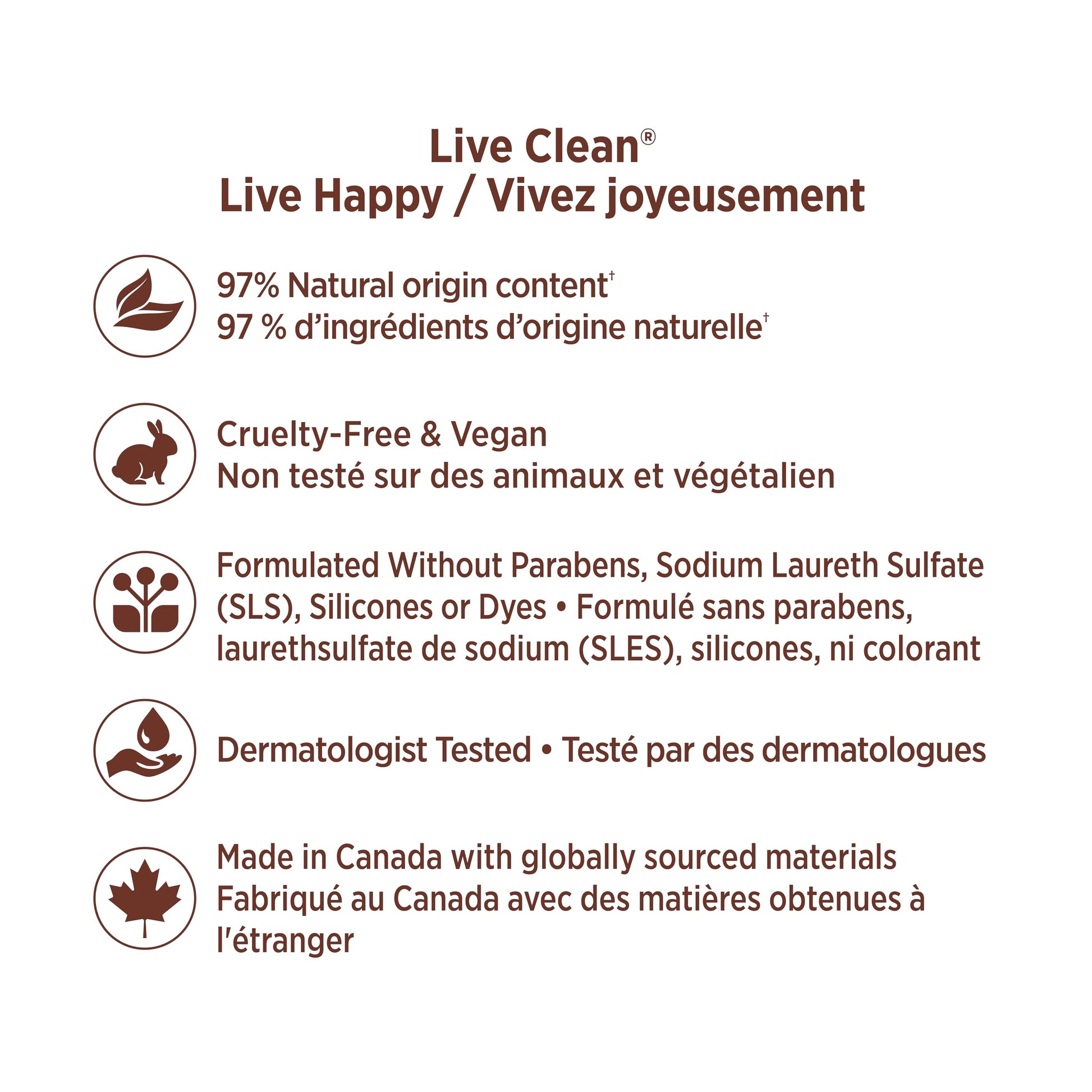 Live Clean Foaming Hand Wash, Vanilla Bean & Coconut, 400 mL, 4 Count Live Clean