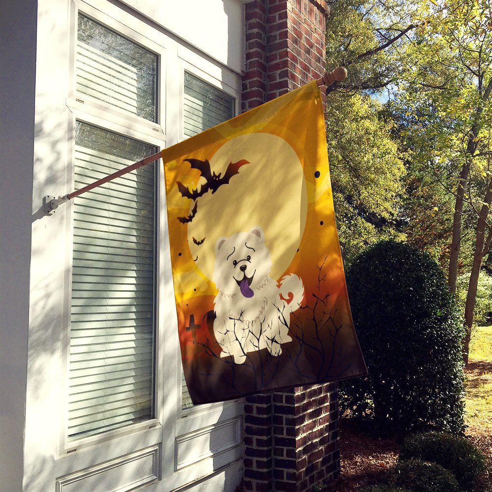 Caroline's Treasures BB4406CHF Halloween Chow Chow White Canvas House Size Flag, Large, Multicolor