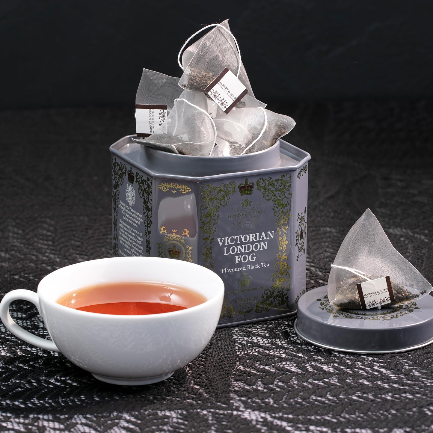 Harney & Sons Victorian London Fog Tea – Black Tea Blend with Citrus, Vanilla & Lavender – 30 Sachets (2.67 oz)