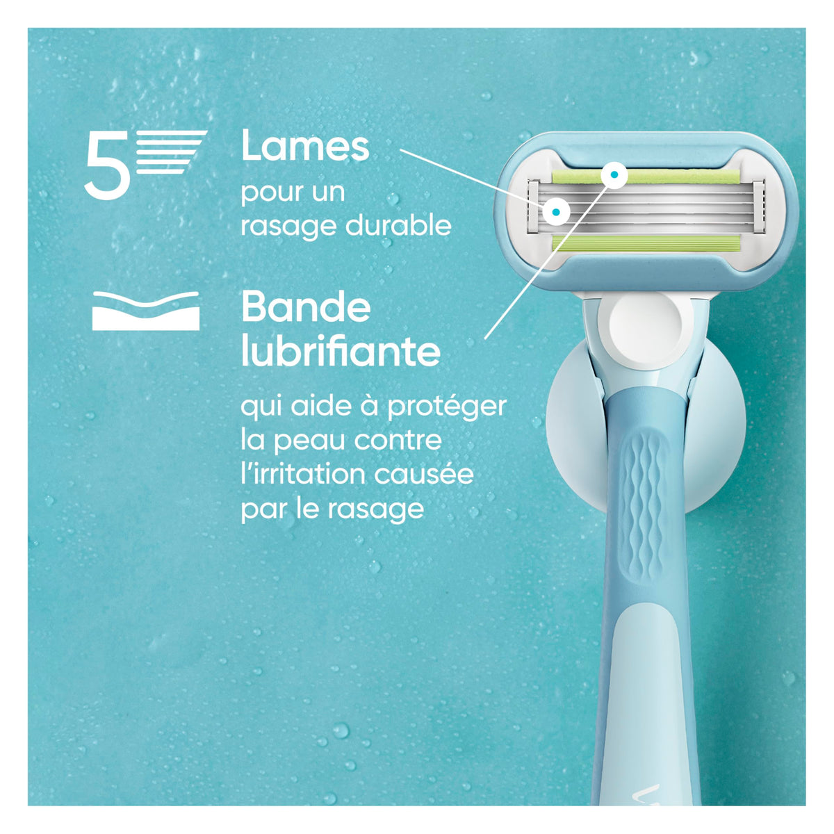Gillette Venus Extra Smooth Women’s Razor Blades, 5-Bladed Razor Refills, 1 Pack (Count of 6)