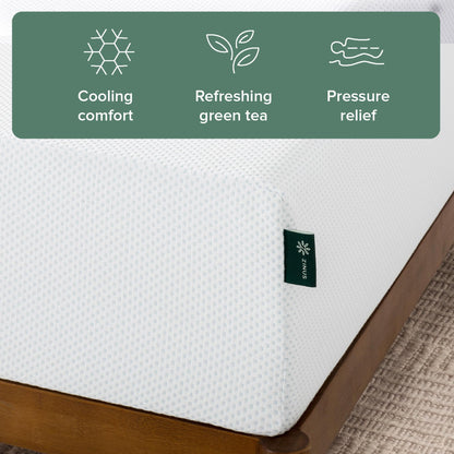 Zinus Twin Mattress - 12 Inch Green Tea Cooling Gel Memory Foam Mattress, Pressure Relief, for Cool Sleep, CertiPUR-US Certified Foam, Mattress in a Box, 10-Year Warranty, Twin Size