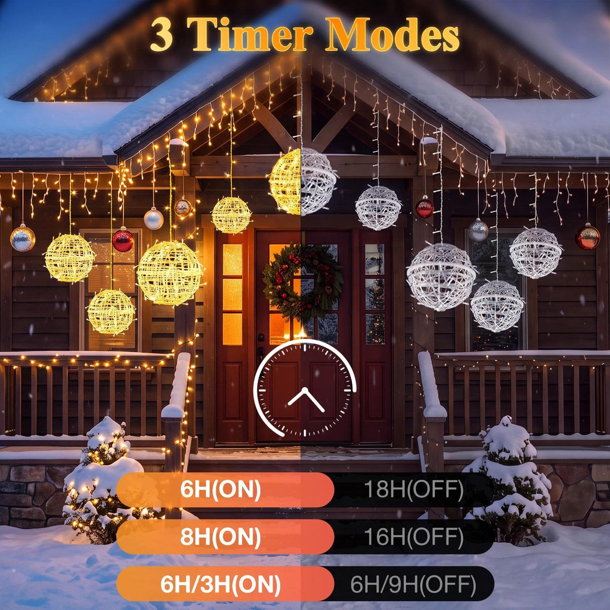 Fairdeer 8 Pack 7.9" Outdoor Christmas Balls, Warm White & Multicolor 🍁 All In One Marketplace Canada