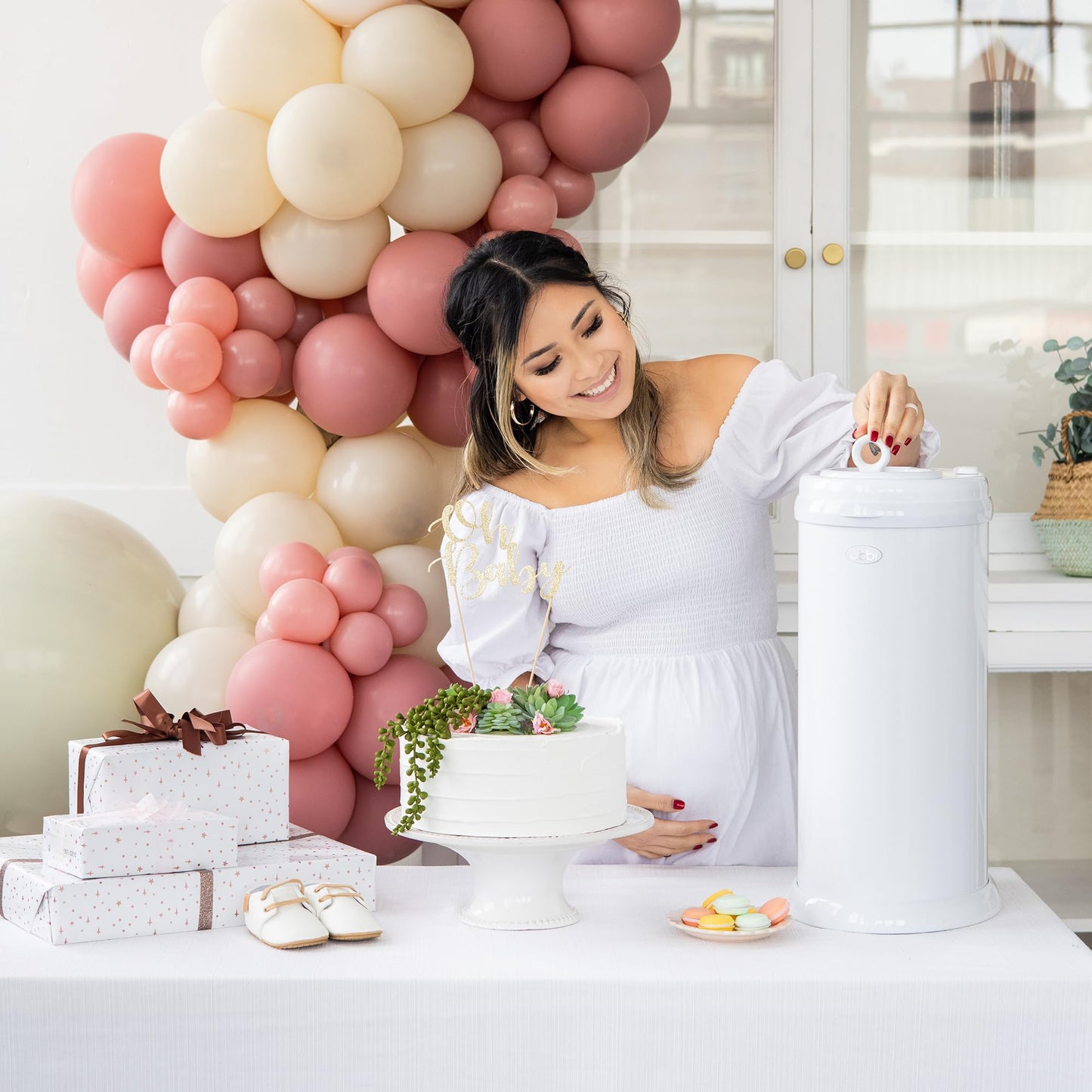 Ubbi Steel Diaper Pail, White, 2.34 ounces 🍁 All In One Marketplace Canada