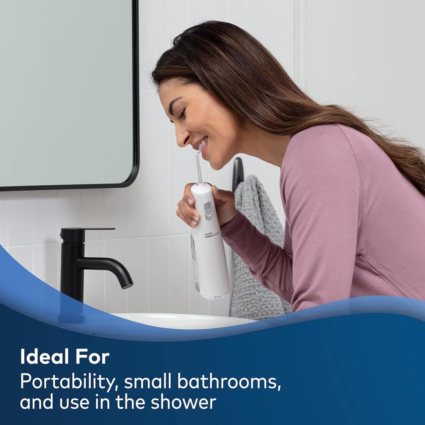 Waterpik Cordless Express Water Flosser, Battery Operated & Portable for Travel & Home, CDA Validated, Waterproof for Shower Use, White WF-02, Packaging May Vary Waterpik