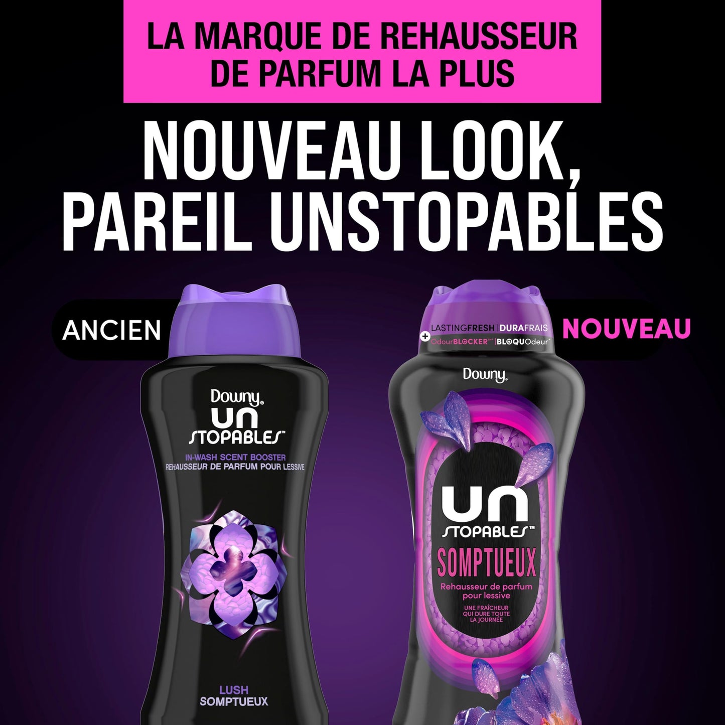 Downy Unstopables In Wash Scent Booster, Lush Scent, Laundry Beads for Odour Protection, Downy Scent Booster, Laundry Scent Boosters, 853 g - Available at All In One Marketplace Canada