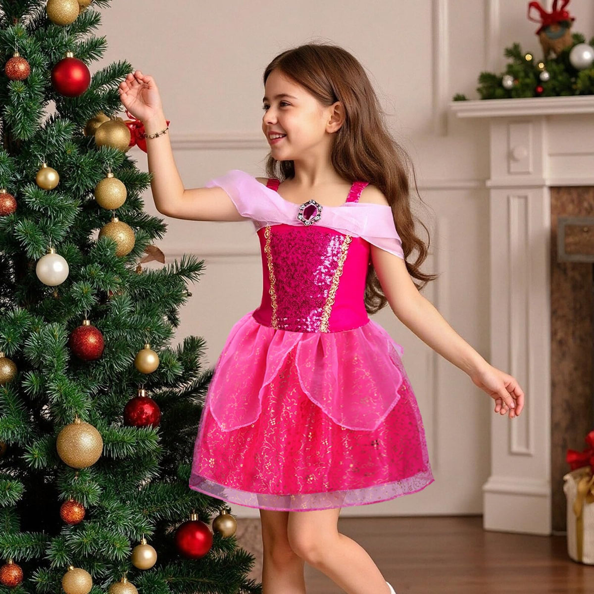 Meland Princess Dress Up for Girls 3-8, Kids Costume with Cape & Toy 🍁 All In One Marketplace Canada