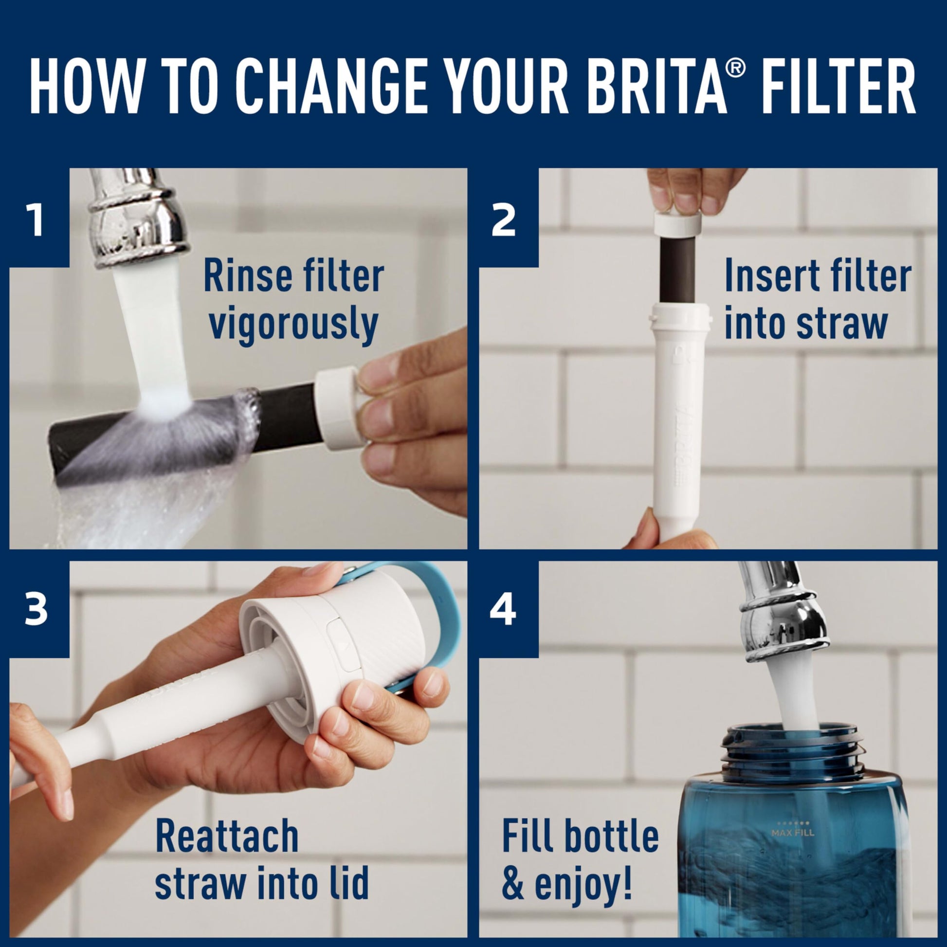Brita Universal Bottle Filter 6ct - Available at All In One Marketplace Canada