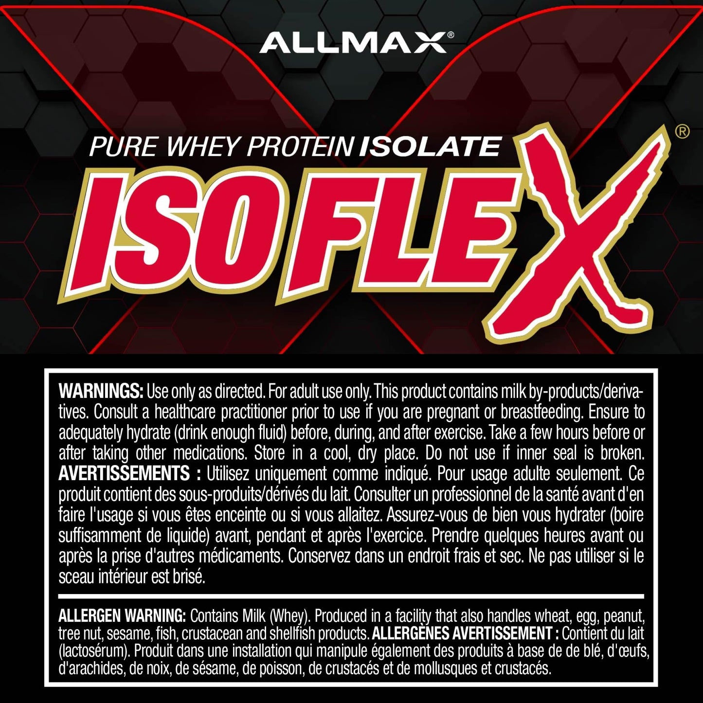 ALLMAX ISOFLEX Whey Protein Isolate, Vanilla, 2 lb ALLMAX